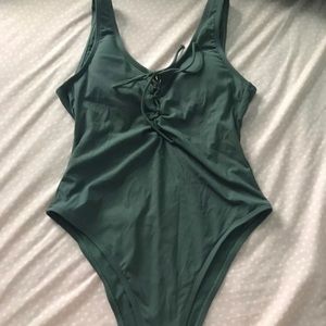Target Dark Green One Piece Swimsuit Cheeky